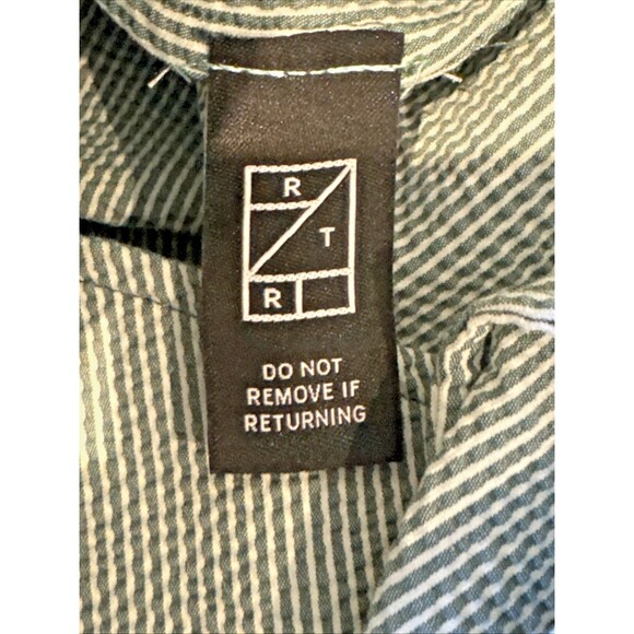 NWT Ann Mashburn Size Small Frill Dress Green White Small Bengal Stripe Stretchy - Picture 13 of 16